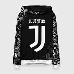 Толстовка-худи женская JUVENTUS, цвет: 3D-белый