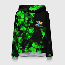 Толстовка-худи женская MINECRAFT, цвет: 3D-меланж