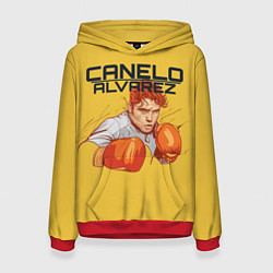 Толстовка-худи женская Canelo Alvarez, цвет: 3D-красный