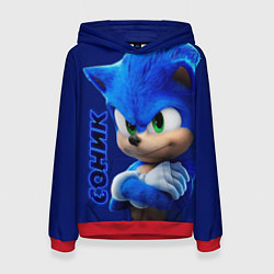 Толстовка-худи женская SONIC, цвет: 3D-красный