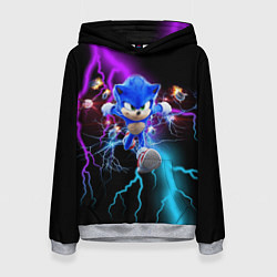 Толстовка-худи женская SONIC, цвет: 3D-меланж