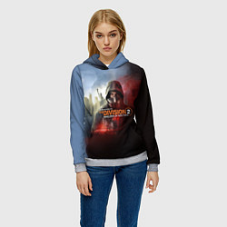 Толстовка-худи женская The Division 2, цвет: 3D-меланж — фото 2