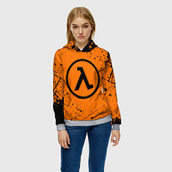 Толстовка-худи женская HALF-LIFE, цвет: 3D-меланж — фото 2