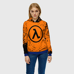 Толстовка-худи женская HALF-LIFE, цвет: 3D-синий — фото 2