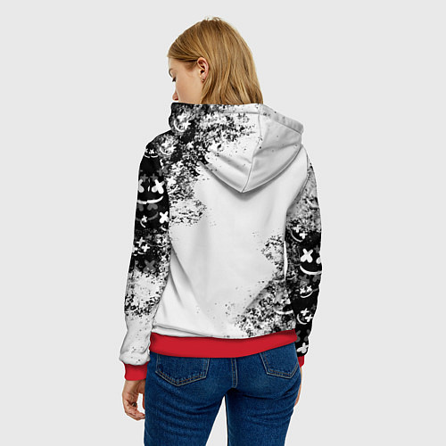 Женская толстовка Marshmello / 3D-Красный – фото 4