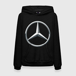 Толстовка-худи женская MERCEDES-BENZ CARBON, цвет: 3D-черный