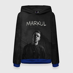 Толстовка-худи женская MARKUL, цвет: 3D-синий