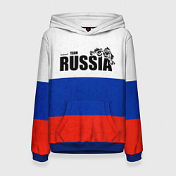 Толстовка-худи женская Russia, цвет: 3D-синий