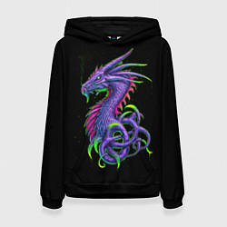 Толстовка-худи женская Ядовитый Дракон, цвет: 3D-черный
