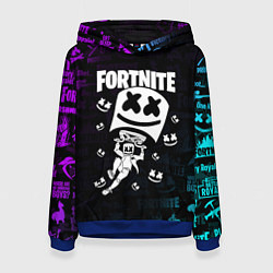 Толстовка-худи женская Fortnite x Marshmello x Games, цвет: 3D-синий
