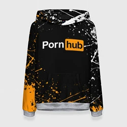 Толстовка-худи женская PORNHUB, цвет: 3D-меланж