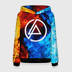 Толстовка-худи женская LINKIN PARK, цвет: 3D-черный