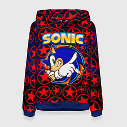Толстовка-худи женская Sonic, цвет: 3D-синий