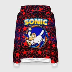 Толстовка-худи женская Sonic, цвет: 3D-белый