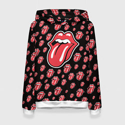 Толстовка-худи женская Rolling stones, цвет: 3D-белый