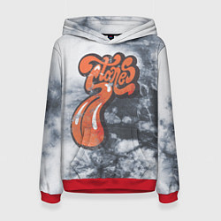 Толстовка-худи женская Rolling stones, цвет: 3D-красный