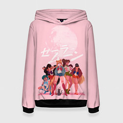 Толстовка-худи женская PINK SAILOR MOON, цвет: 3D-черный