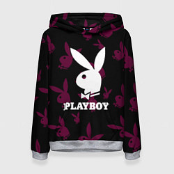 Толстовка-худи женская PLAYBOY, цвет: 3D-меланж