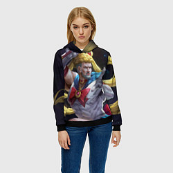 Толстовка-худи женская Сейлор Панч, цвет: 3D-черный — фото 2