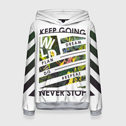 Толстовка-худи женская Off-White: Keep Going, цвет: 3D-меланж