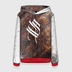 Толстовка-худи женская Stigmata logo, цвет: 3D-красный