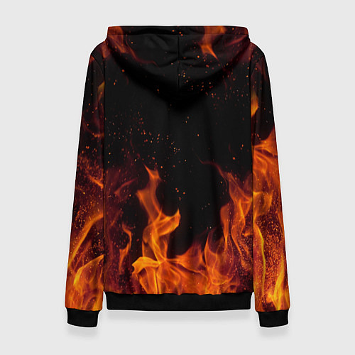Женская толстовка ОГОНЬ / 3D-Черный – фото 2
