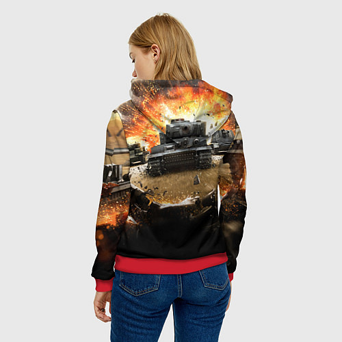 Женская толстовка ТАНКИ / 3D-Красный – фото 4