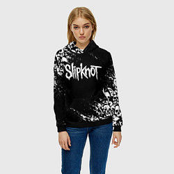 Толстовка-худи женская SLIPKNOT, цвет: 3D-черный — фото 2