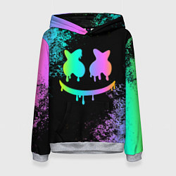 Толстовка-худи женская Marshmello, цвет: 3D-меланж