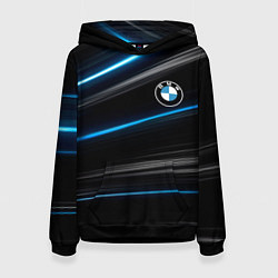 Толстовка-худи женская BMW, цвет: 3D-черный
