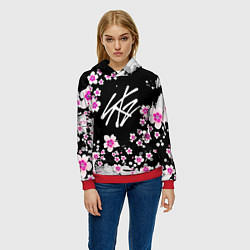 Толстовка-худи женская Stray Kids, цвет: 3D-красный — фото 2