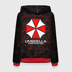 Толстовка-худи женская UMBRELLA CORP, цвет: 3D-красный