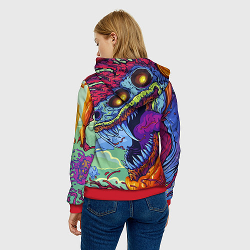 Женская толстовка HYPERBEAST / 3D-Красный – фото 4