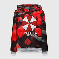 Толстовка-худи женская Umbrella Corp, цвет: 3D-меланж