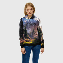 Толстовка-худи женская Horizon Zero Dawn, цвет: 3D-черный — фото 2