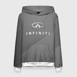 Толстовка-худи женская Infiniti, цвет: 3D-белый
