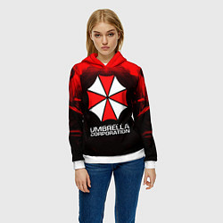 Толстовка-худи женская UMBRELLA CORP, цвет: 3D-белый — фото 2