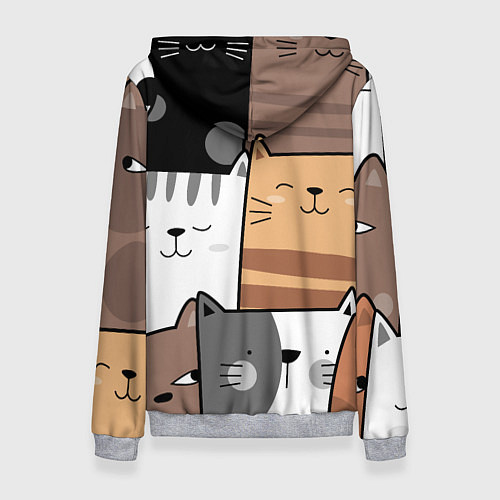Женская толстовка Котейки / 3D-Меланж – фото 2