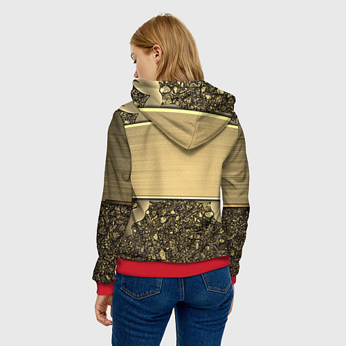 Женская толстовка MERCEDES GOLD / 3D-Красный – фото 4