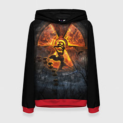 Толстовка-худи женская VULKAN, цвет: 3D-красный