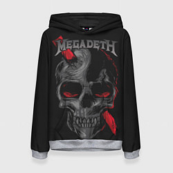 Толстовка-худи женская Megadeth, цвет: 3D-меланж