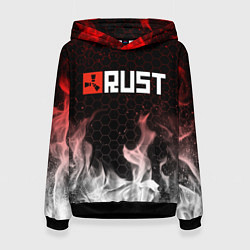 Толстовка-худи женская RUST, цвет: 3D-черный