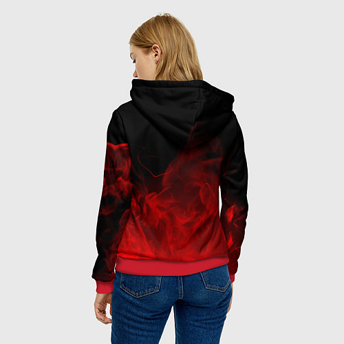 Женская толстовка RUST / 3D-Красный – фото 4
