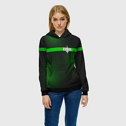 Толстовка-худи женская Пограничные Войска, цвет: 3D-черный — фото 2