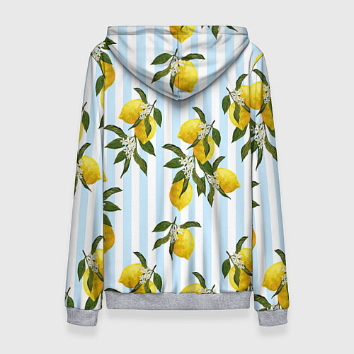 Женская толстовка Лимоны / 3D-Меланж – фото 2