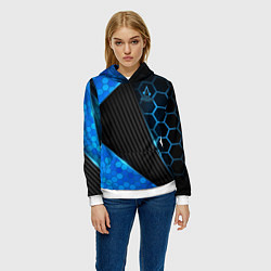 Толстовка-худи женская Assassins Creed, цвет: 3D-белый — фото 2