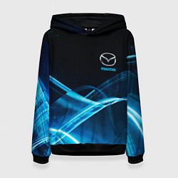 Толстовка-худи женская MAZDA, цвет: 3D-черный