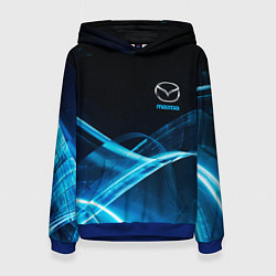 Толстовка-худи женская MAZDA, цвет: 3D-синий