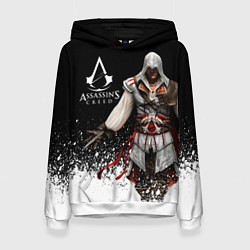 Толстовка-худи женская Assassin’s Creed 04, цвет: 3D-белый