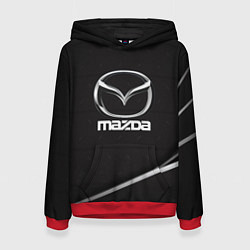 Толстовка-худи женская MAZDA, цвет: 3D-красный